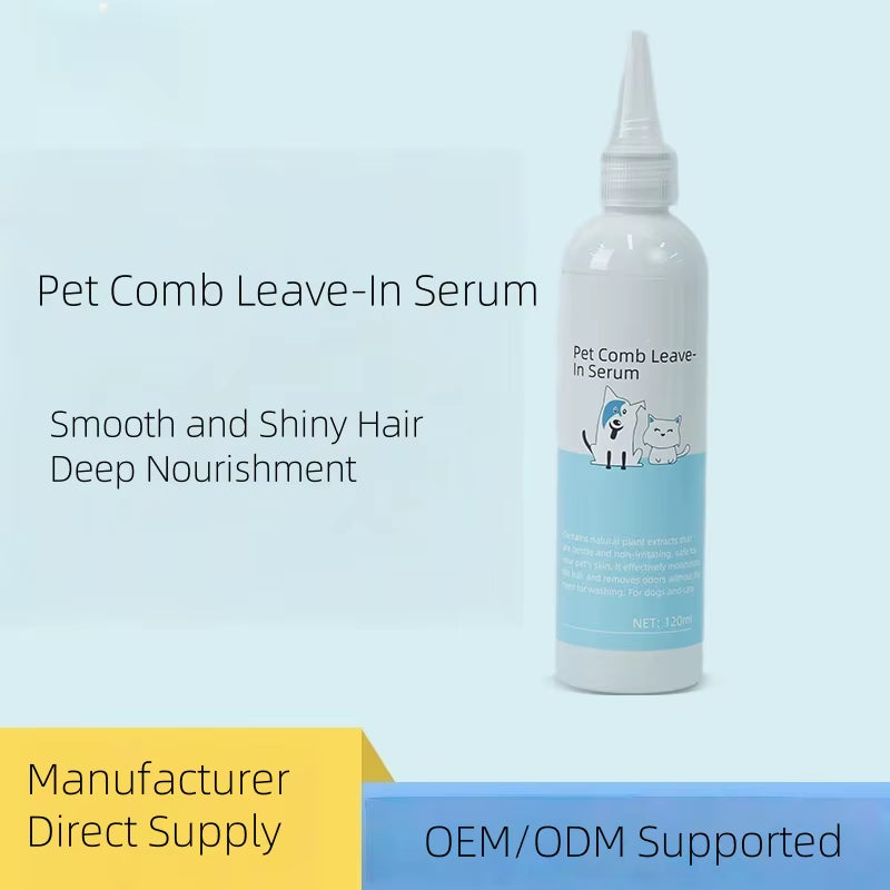 USMILEPET Private Label Shampoo Pet Comb Leave-In Serum Plant Extract Smooths Detangles Waterless No Rinse Foaming for Dogs Cats