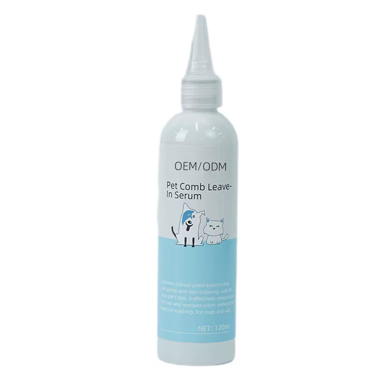 USMILEPET Private Label Shampoo Pet Comb Leave-In Serum Plant Extract Smooths Detangles Waterless No Rinse Foaming for Dogs Cats